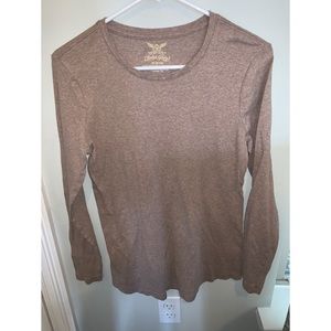 Brown Long Sleeve Top